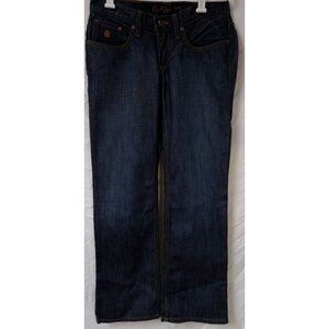 Cruel Girl Womens Teen Sz 03 Short Low Rise Slim Fit Dark Wash Denim Jeans 28x31